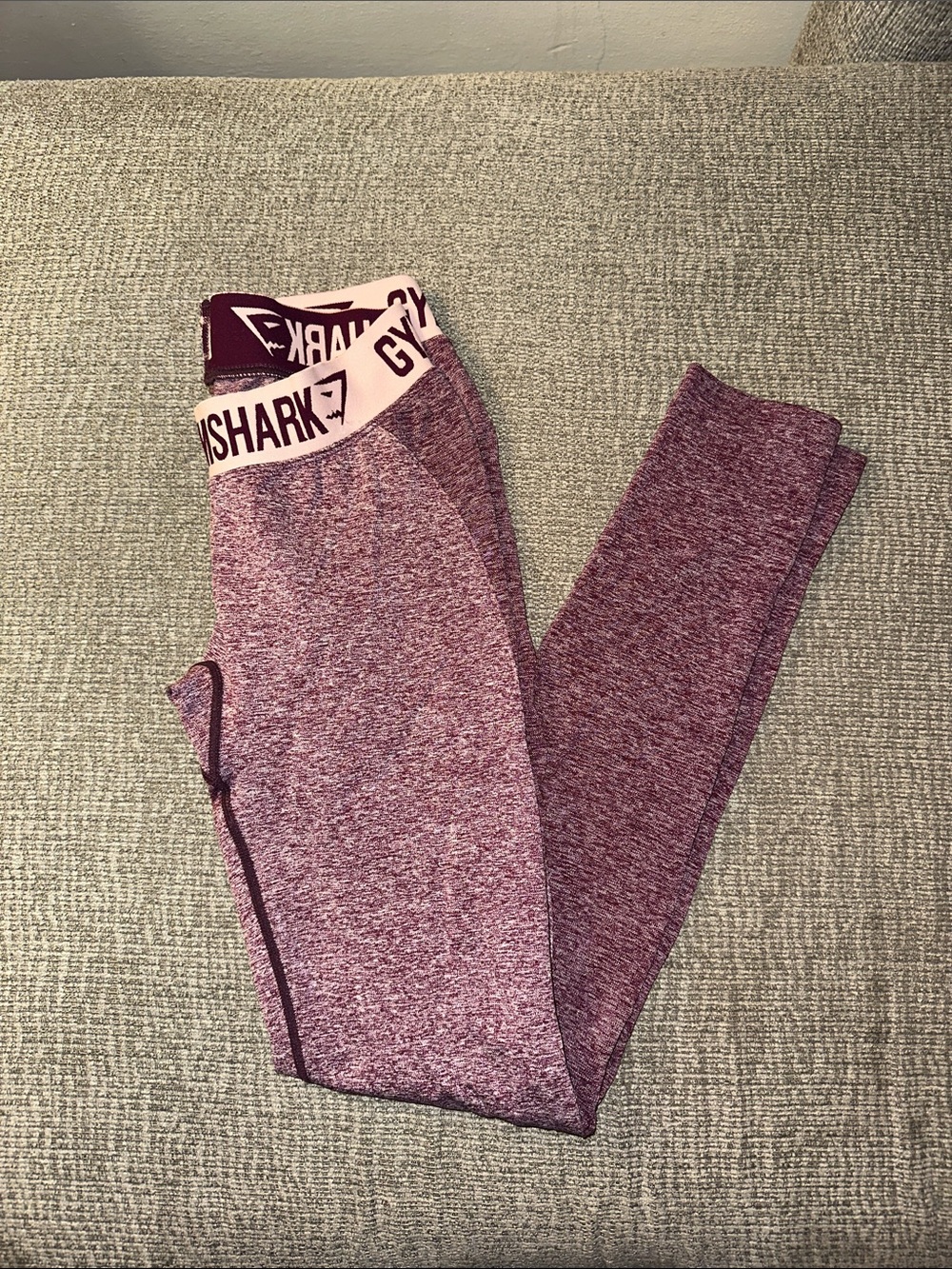 Gymshark Women’s Marled Plum Leggings with Branded Waistband